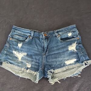 Blank NYC Ripped Blue Jean Shorts
